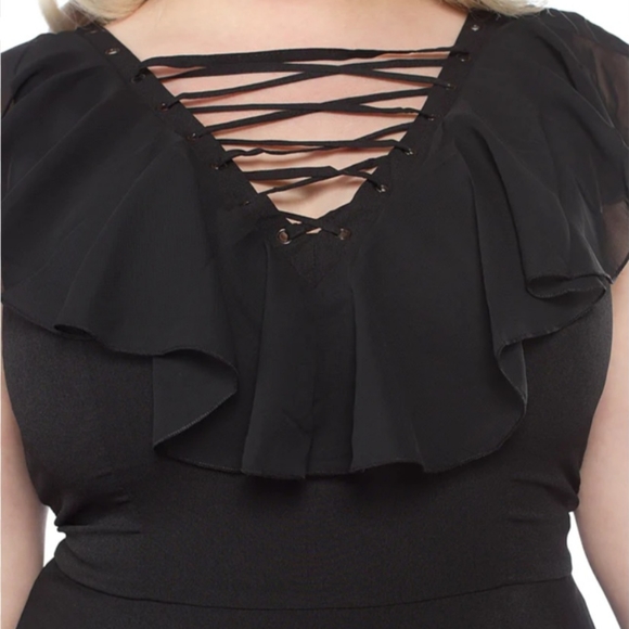 Hell Bunny Onyx Dress || Black || Small - Picture 3 of 9